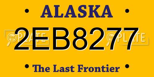 2EB8277 Alaska License Plate