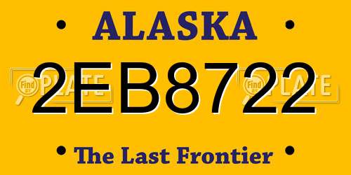 2EB8722 Alaska License Plate