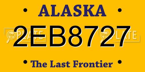 2EB8727 Alaska License Plate