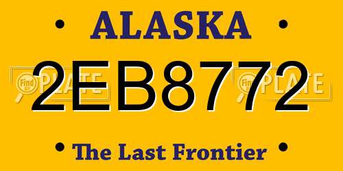 2EB8772 Alaska License Plate