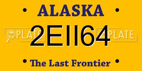 2EII64 Alaska License Plate