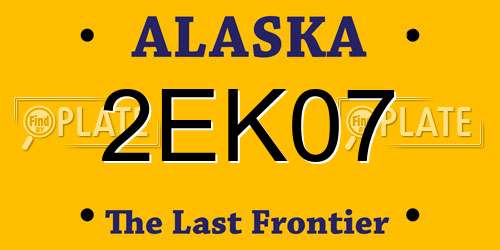 2EK07 Alaska License Plate