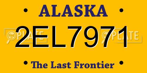 2EL7971 Alaska License Plate