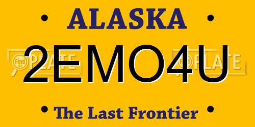 2EMO4U Alaska License Plate