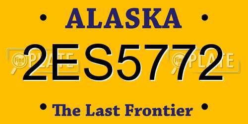 2ES5772 Alaska License Plate