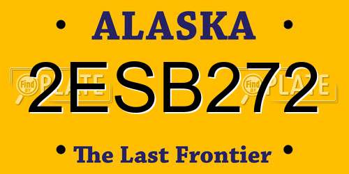 2ESB272 Alaska License Plate