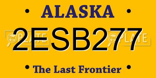 2ESB277 Alaska License Plate