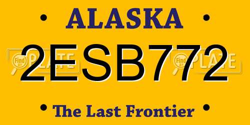 2ESB772 Alaska License Plate