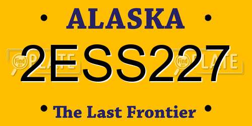 2ESS227 Alaska License Plate