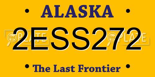 2ESS272 Alaska License Plate
