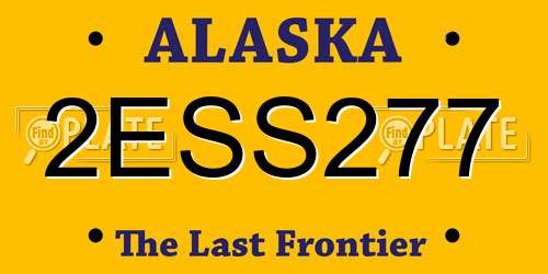 2ESS277 Alaska License Plate