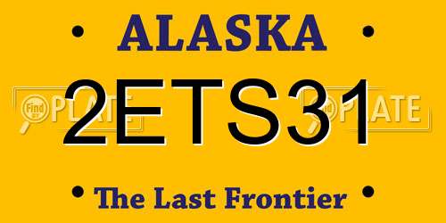2ETS31 Alaska License Plate