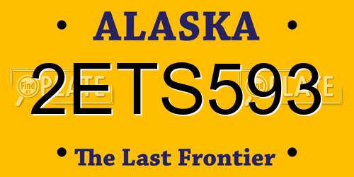 2ETS593 Alaska License Plate
