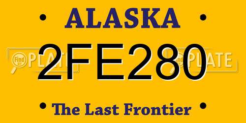 2FE280 Alaska License Plate