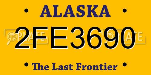 2FE3690 Alaska License Plate