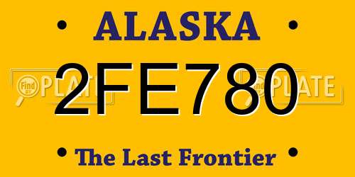 2FE780 Alaska License Plate