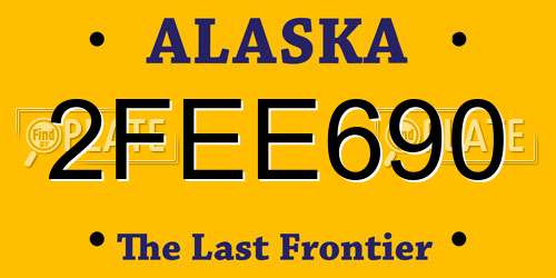 2FEE690 Alaska License Plate