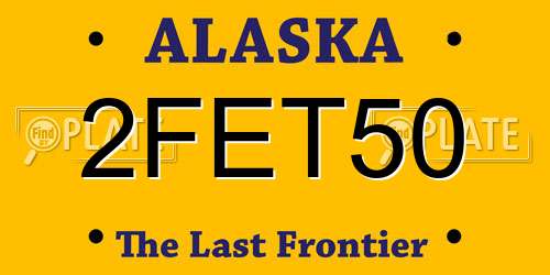 2FET50 Alaska License Plate