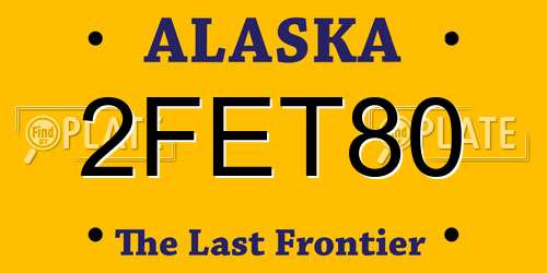 2FET80 Alaska License Plate