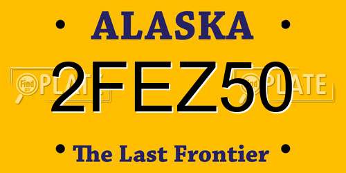 2FEZ50 Alaska License Plate