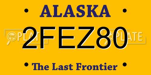 2FEZ80 Alaska License Plate