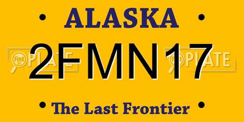 2FMN17 Alaska License Plate