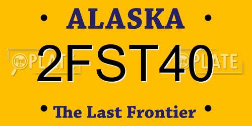 2FST40 Alaska License Plate