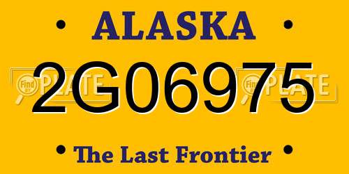 2G06975 Alaska License Plate
