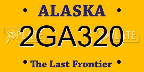 2GA320 Alaska License Plate