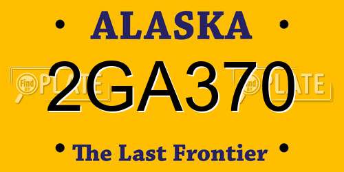 2GA370 Alaska License Plate