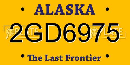 2GD6975 Alaska License Plate