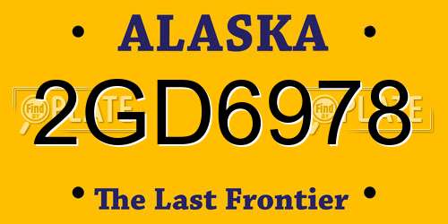 2GD6978 Alaska License Plate