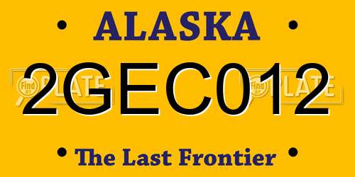2GEC012 Alaska License Plate