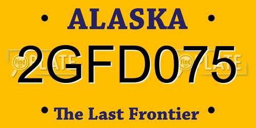 2GFD075 Alaska License Plate