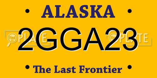 2GGA23 Alaska License Plate