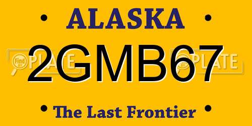 2GMB67 Alaska License Plate