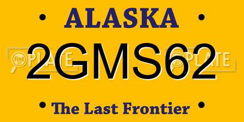 2GMS62 Alaska License Plate