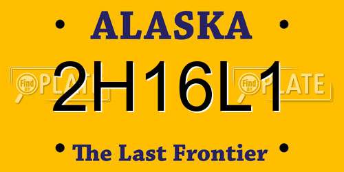 2H16L1 Alaska License Plate