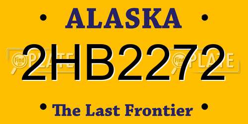 2HB2272 Alaska License Plate