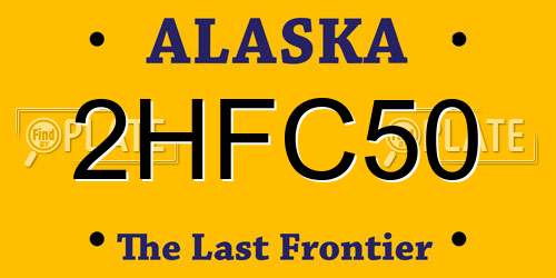 2HFC50 Alaska License Plate
