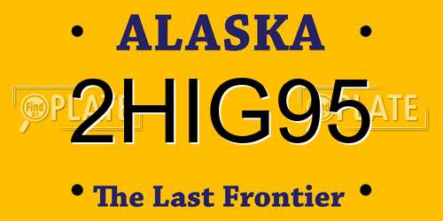 2HIG95 Alaska License Plate