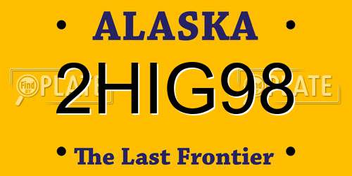 2HIG98 Alaska License Plate