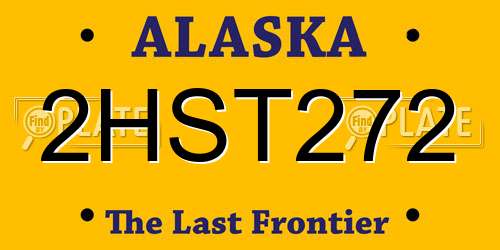 2HST272 Alaska License Plate