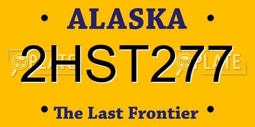 2HST277 Alaska License Plate