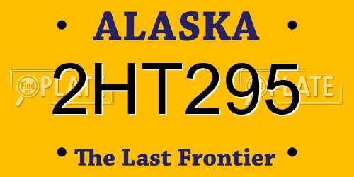 2HT295 Alaska License Plate