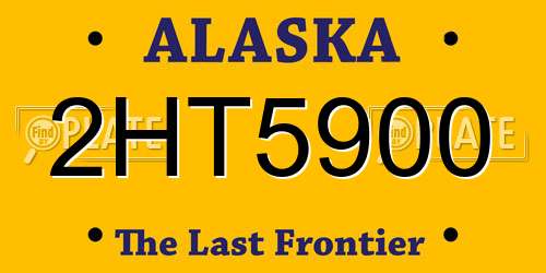 2HT5900 Alaska License Plate