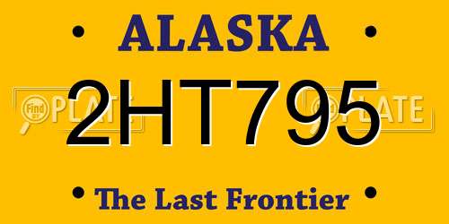 2HT795 Alaska License Plate