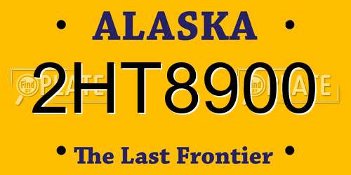 2HT8900 Alaska License Plate