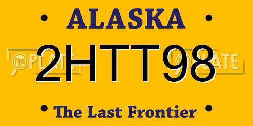 2HTT98 Alaska License Plate