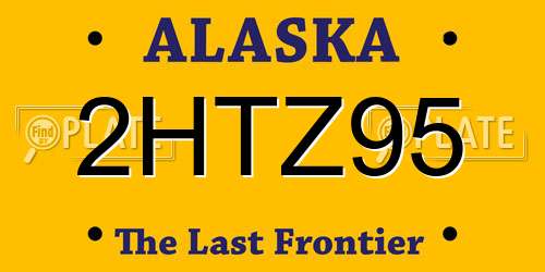 2HTZ95 Alaska License Plate